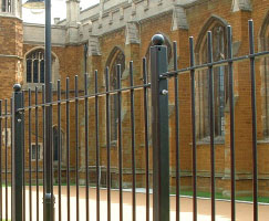 Vertical bar railings
